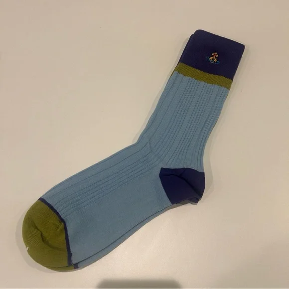 Vivienne Westwood Light Blue and Purple Socks - Picture 4 of 4